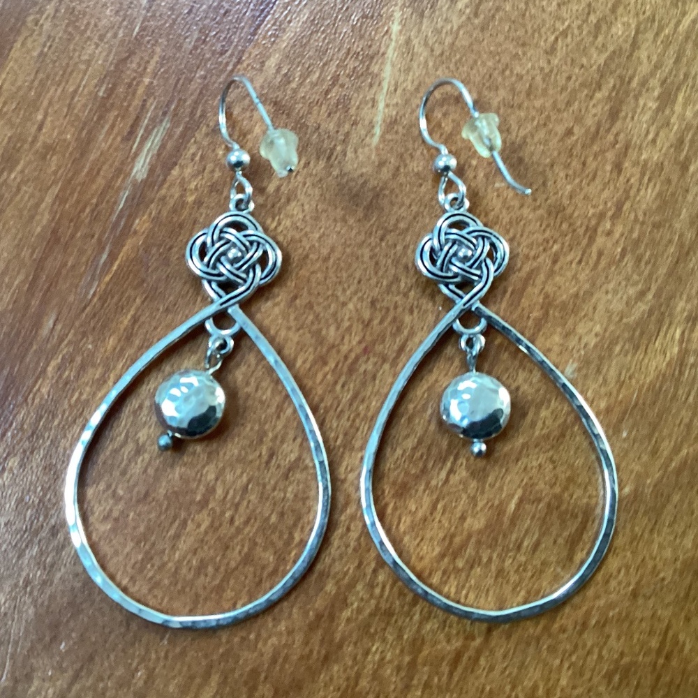 Silver-tone Dangling/Drop Earrings